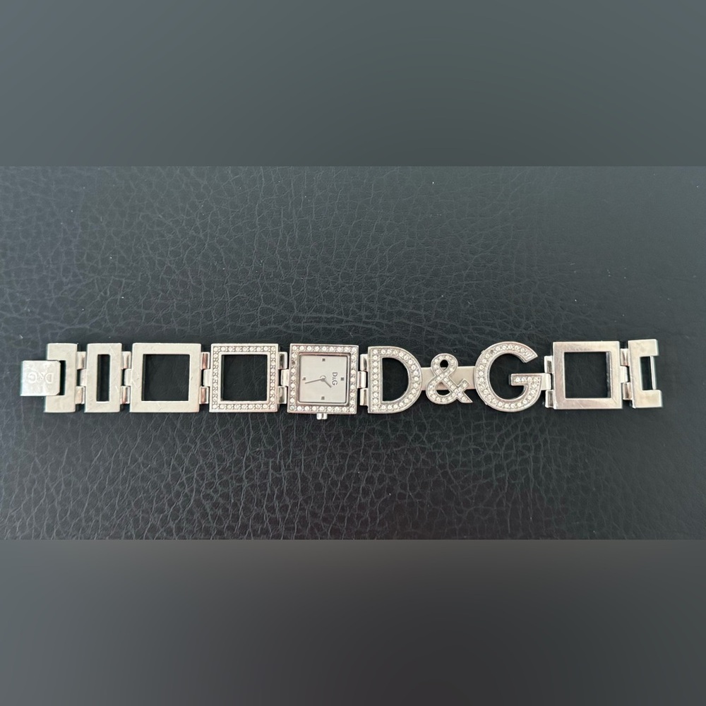 D&G Women’s Stainless Steel With Cz Rhinestones Watch.